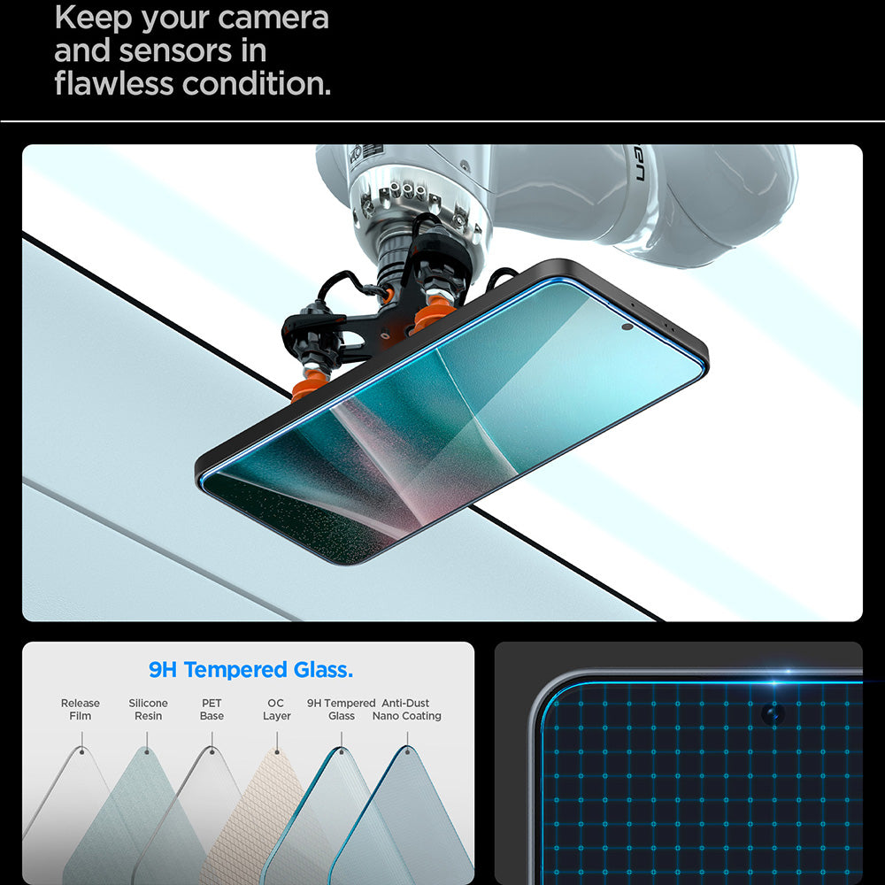 Film de protection d'écran Spigen GlastR EZ FIT HD pour Samsung Galaxy A37 5G / A36 A366, Verre Trempé, Full Glue AGL11365