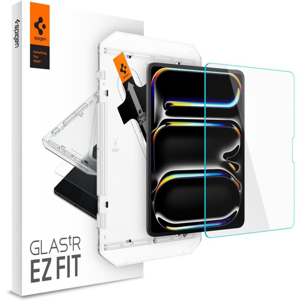 Film de protection d'écran Spigen GlastR EZ FIT pour Apple iPad Pro 13 (2024), Verre Trempé, Full Glue AGL07793