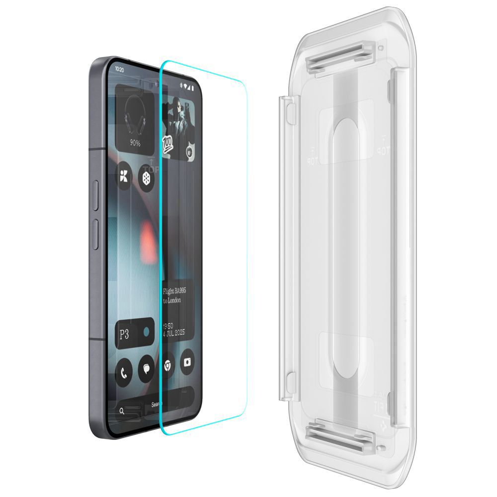 Film de protection écran Spigen GlastR EZ FIT pour Nothing Phone (3), Verre Trempé, Full Glue, Set 2 pièces AGL10165