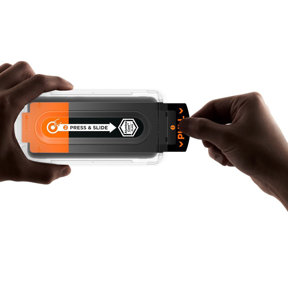 Pellicola Protettiva Schermo Spigen GlastR EZ FIT Pro HD per Samsung Galaxy S25 FE, Vetro Temperato, Full Glue AGL10203