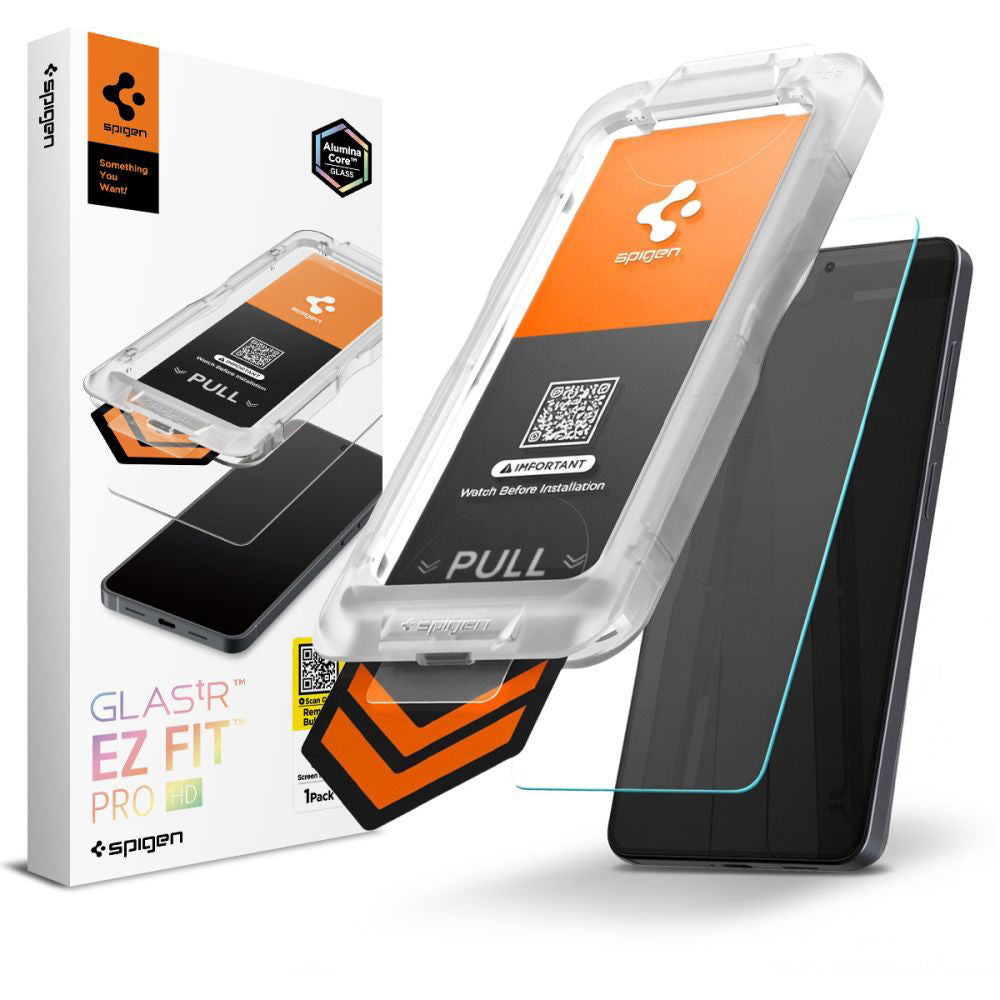 Film de protection Écran Spigen GlastR EZ FIT Pro HD pour Samsung Galaxy S26 S942, Verre Trempé, Full Glue AGL11097