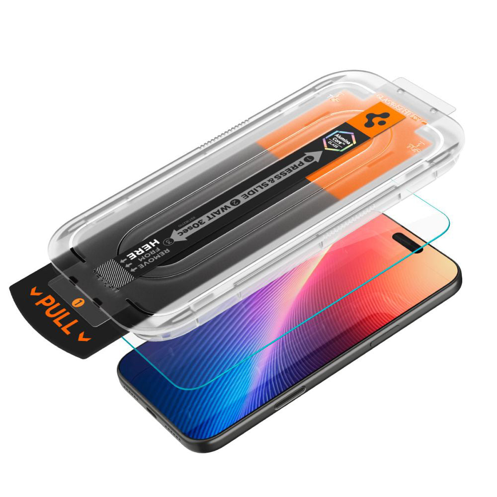 Schutzfolie Spigen GlastR EZ FIT Pro für Apple iPhone 17 Air, gehärtetes Glas, Full Glue AGL09870