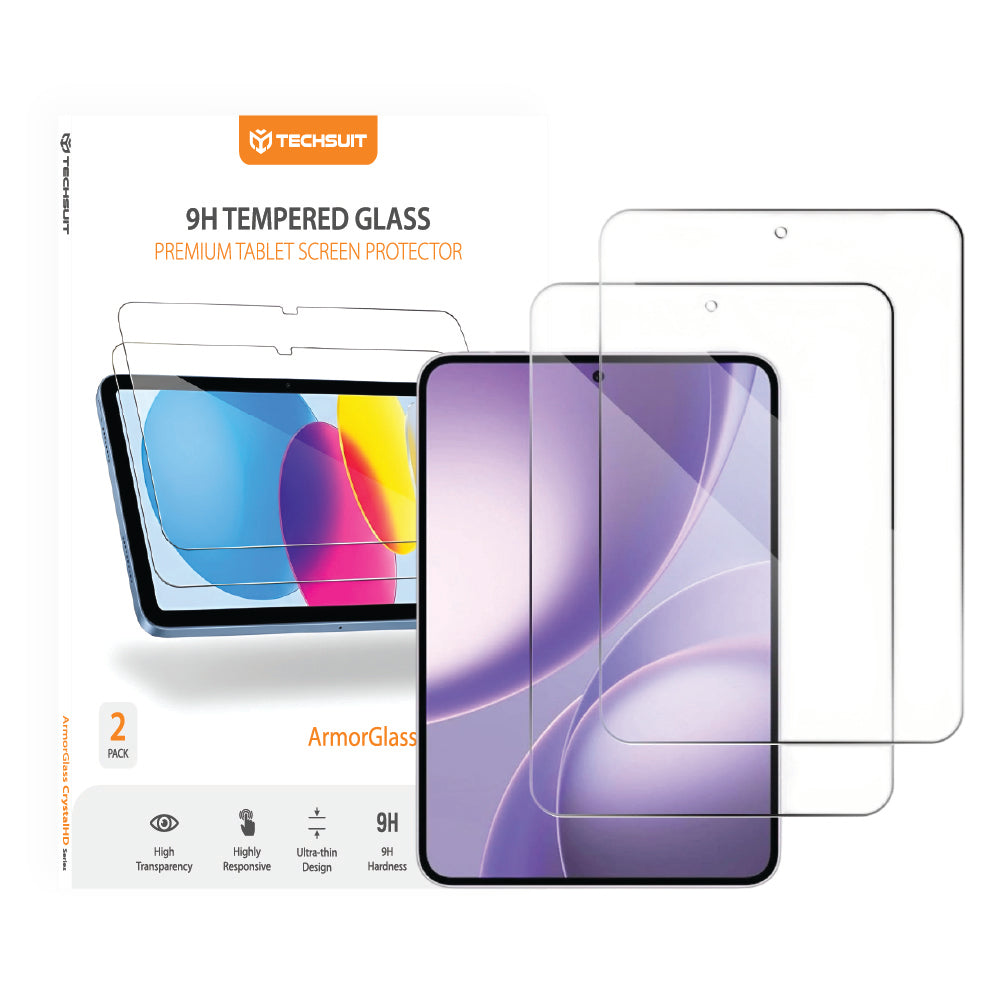 Pellicola protettiva per schermo Techsuit ArmorGlass CrystalHD per Oppo Pad Mini, vetro temperato, adesivo completo, set da 2 pezzi