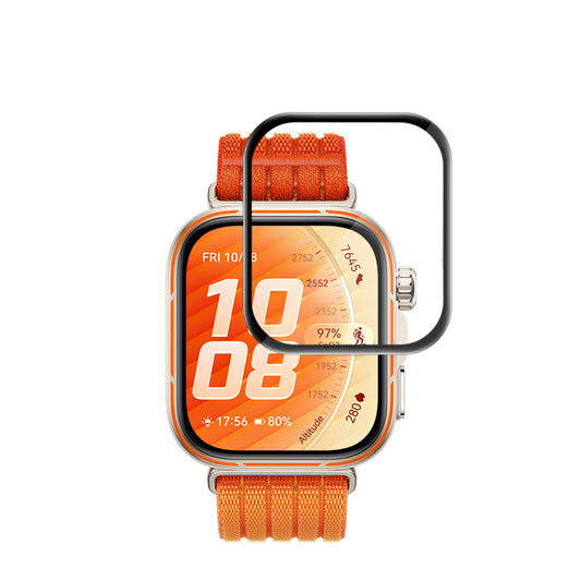 Pellicola protettiva per schermo Techsuit Nano Flex per Huawei Watch Fit 5 Pro, plastica, set da 2 pezzi, nera