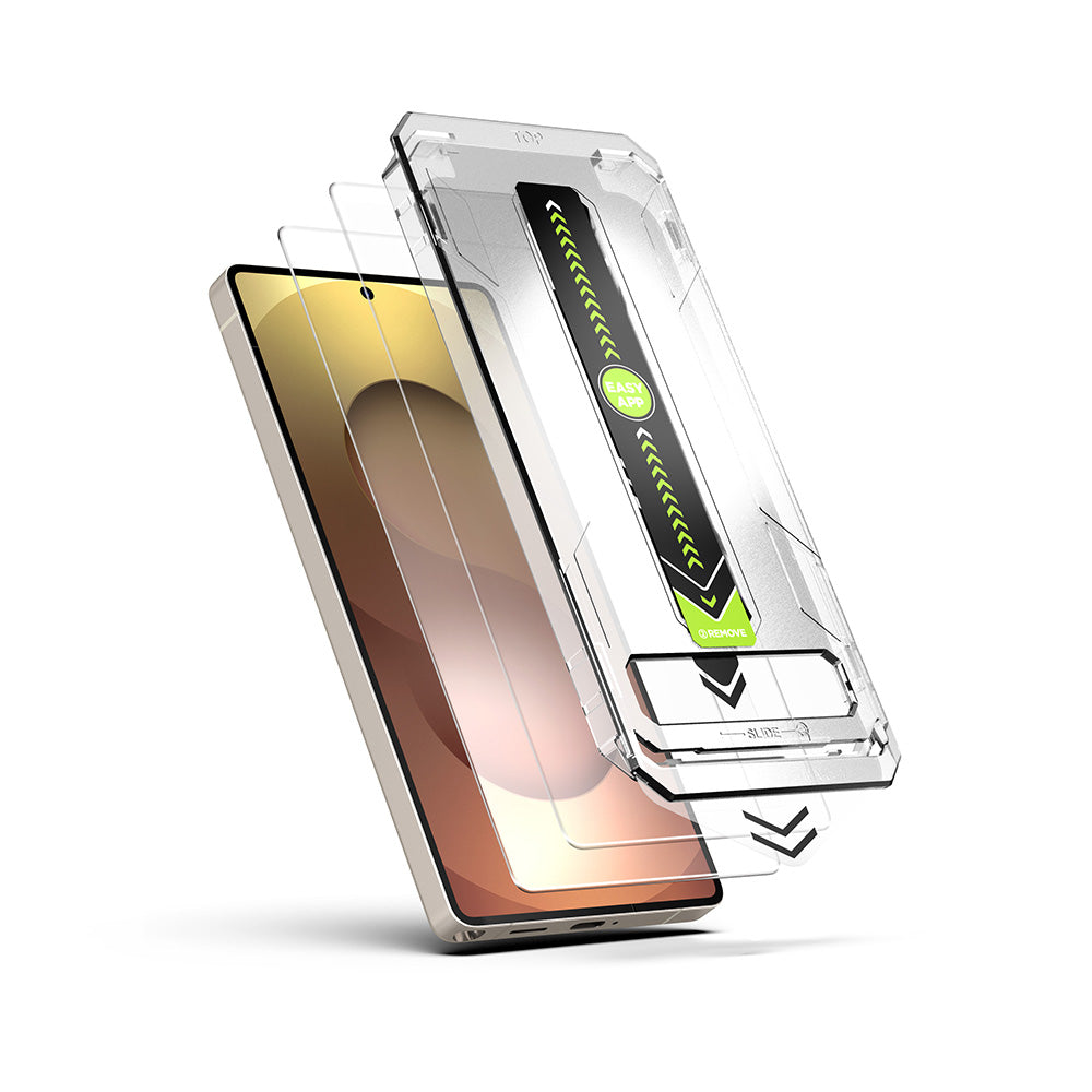 Pellicola protettiva per schermo Techsuit TitanGlass CrystalHD per Samsung Galaxy S25 S931 / S24 S921, Vetro temperato, Full Glue, Set da 2 pezzi