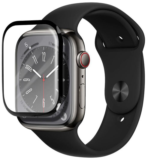 Bestsuit Schutzhülle für Apple Watch Ultra Series, flexibles Glas, schwarz