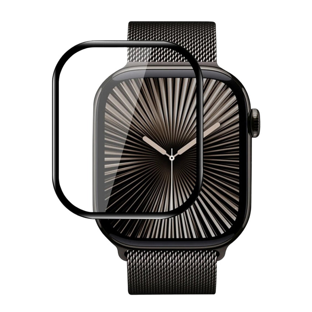Pellicola Protettiva Blueo High Molecule per Apple Watch 10 46mm Series, Vetro Temperato, Nero
