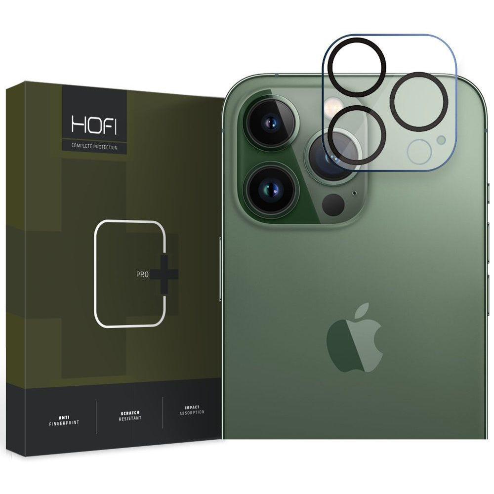Film de protection pour caméra arrière HOFI PRO+ pour Apple iPhone 14 Pro Max / 14 Pro, Verre trempé, Noir