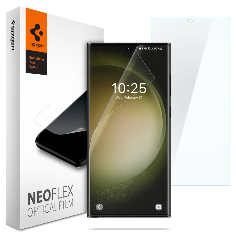 Pellicola Protettiva Schermo Spigen Neo Flex per Samsung Galaxy S23 Ultra S918, Plastica, Set 2 pezzi AFL05943