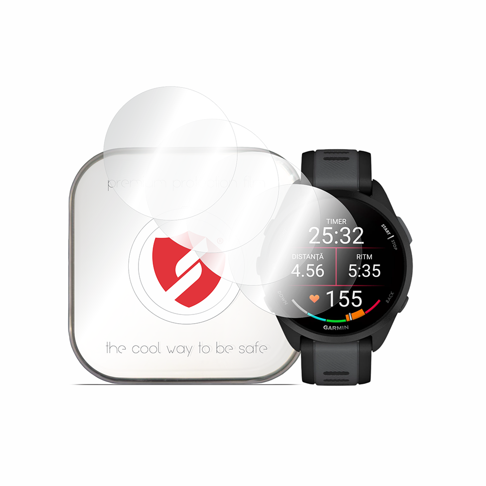Pellicola Protettiva Smart Protection Premium Classic per Garmin Forerunner 165, Set da 4 pezzi, Plastica