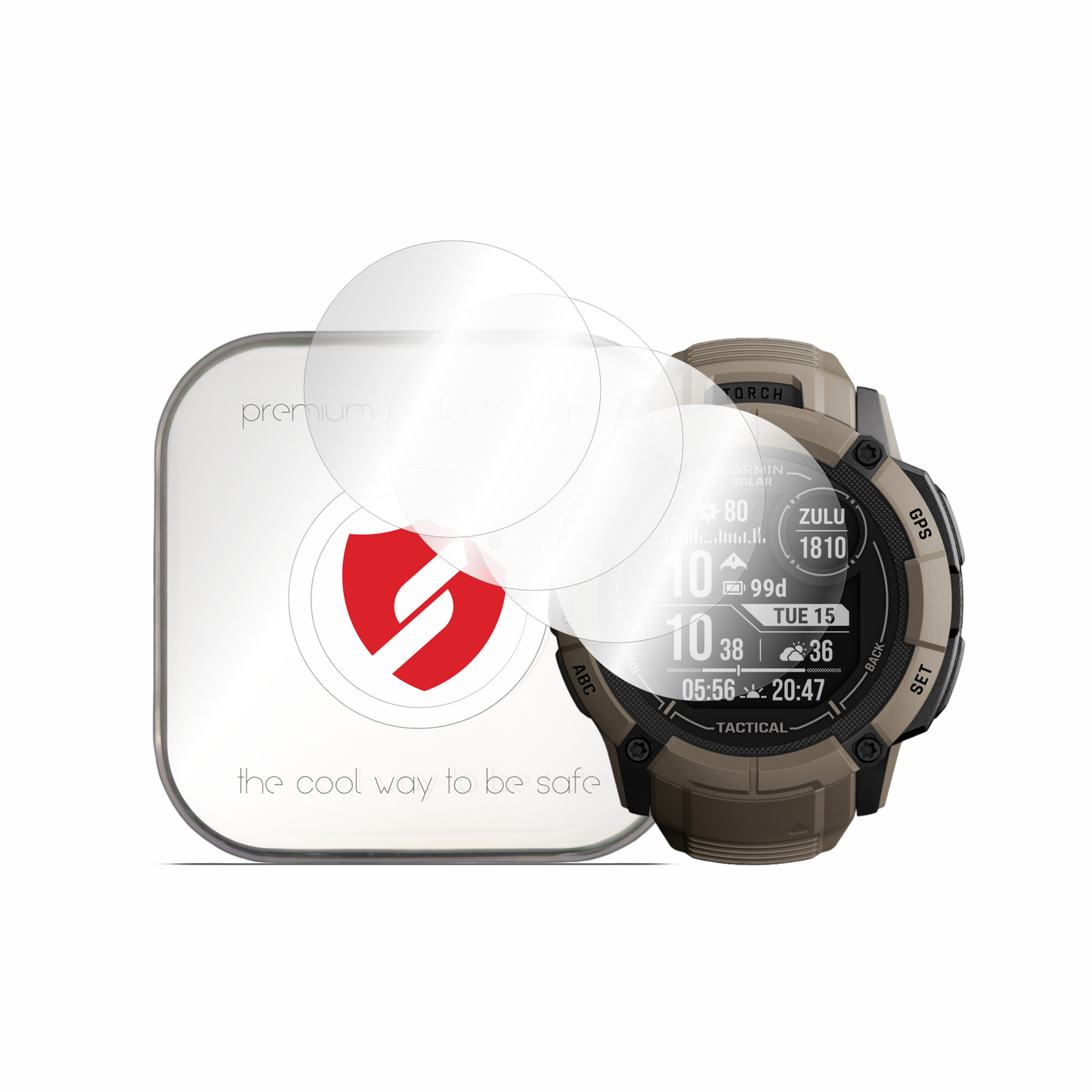 Pellicola Protettiva Smart Protection Premium Classic per Garmin Instinct 2X Solar, Set da 4 pezzi, Plastica