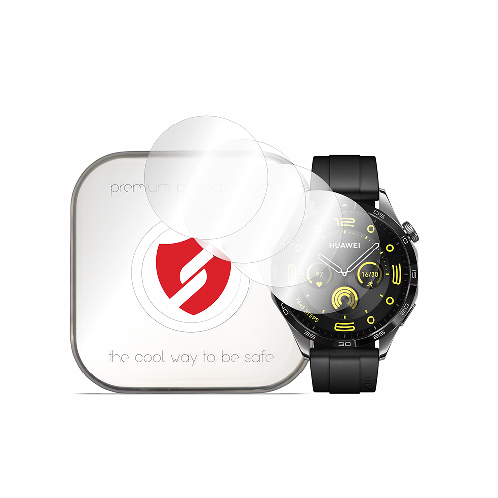 Pellicola Protettiva Smart Protection Premium Classic per Huawei Watch GT 4 46mm, Set da 4 pezzi, Plastica
