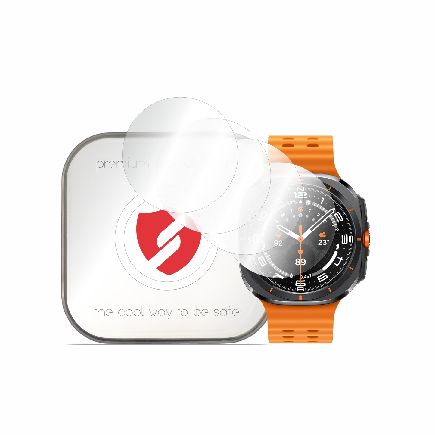 Pellicola Protettiva Smart Protection Premium Classic per Samsung Galaxy Watch Ultra, Set da 4 pezzi, Plastica