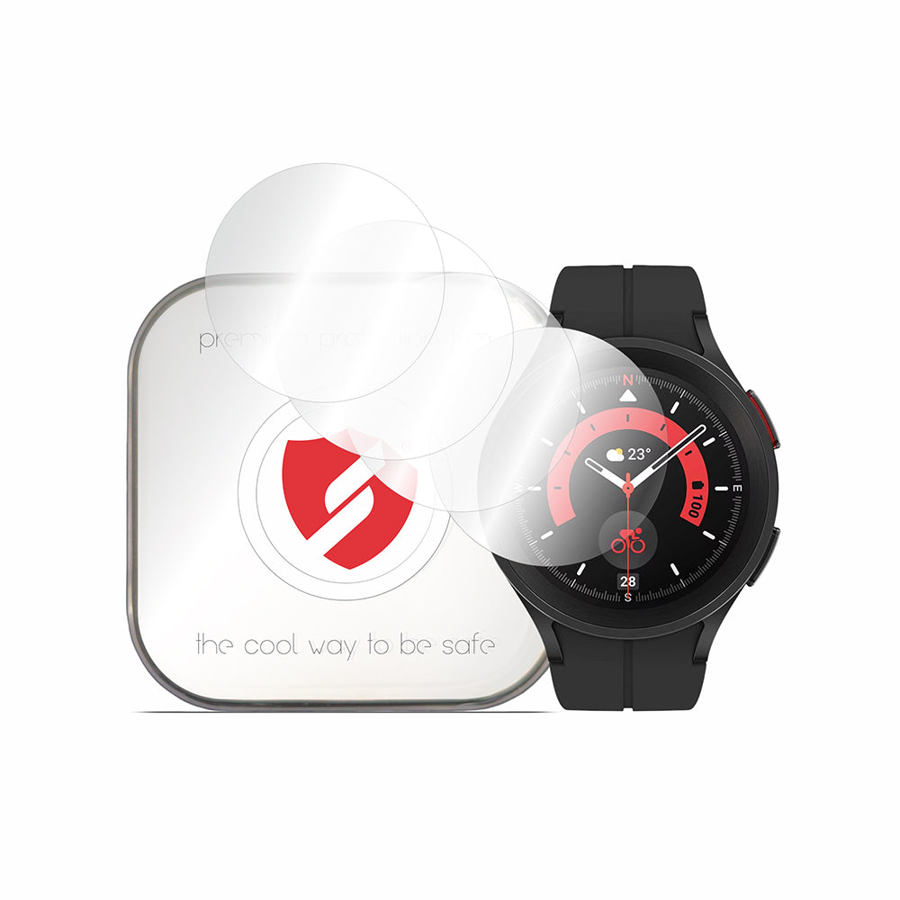 Pellicola Protettiva Smart Protection Premium Classic per Samsung Galaxy Watch5 Pro 45mm, Set 4 pezzi, Plastica