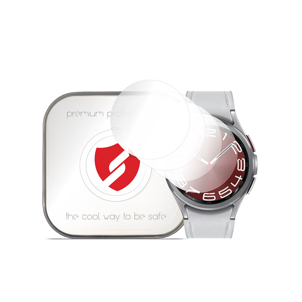 Pellicola Protettiva Smart Protection Premium Classic per Samsung Galaxy Watch6 Classic 43mm, Set da 4 pezzi, Plastica