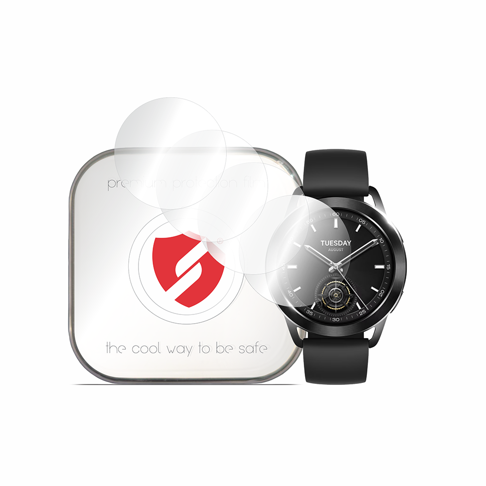 Pellicola Protettiva Smart Protection Premium Classic per Xiaomi Watch S3, Set da 4 pezzi, Plastica
