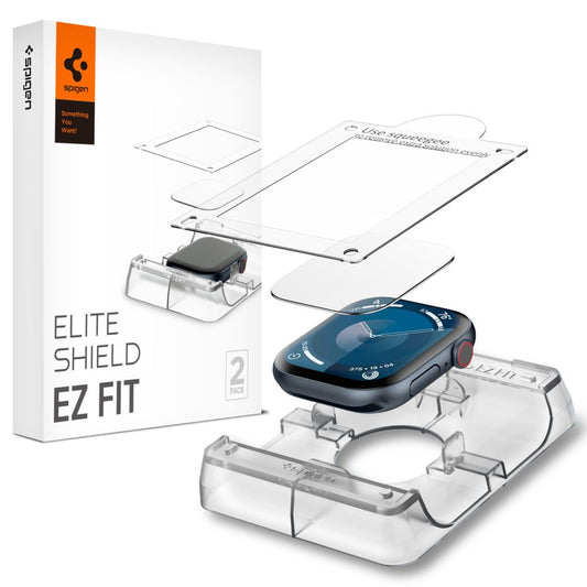 Spigen Elite Shield EZ FIT per Apple Watch serie 46mm, Set 2 pezzi, plastica AFL08579