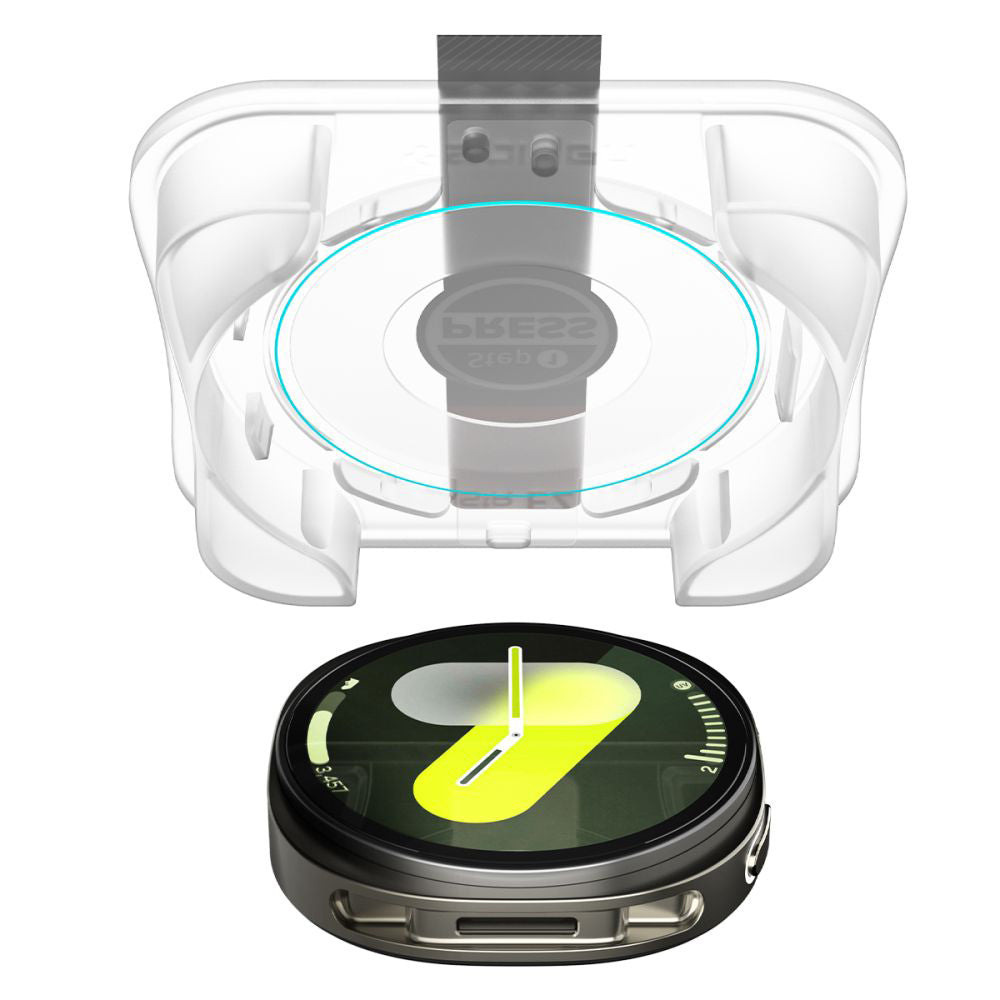 Pellicola Protettiva Spigen GlastR EZ FIT per Samsung Galaxy Watch8 40mm, Set 2 pezzi, Vetro Temperato AGL09876