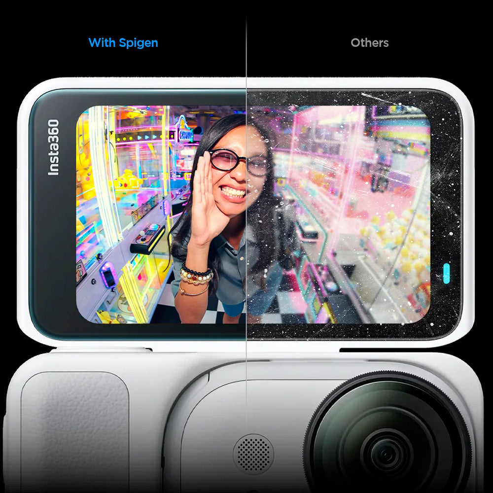 Film de Protection d'Écran Spigen GlastR Slim pour Insta360 Go Ultra, Verre Trempé, Set de 2 pièces AGL11171
