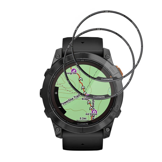 Schutzfolie Techsuit Nano Flex für Garmin Fenix 7X Pro Solar, Set mit 2 Stück, Kunststoff, Schwarz