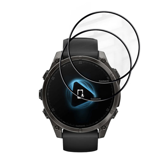 Schutzfolie Techsuit Nano Flex für Garmin Fenix 8 Pro 47mm / 8 47mm, Set 2 Stück, Kunststoff, Schwarz