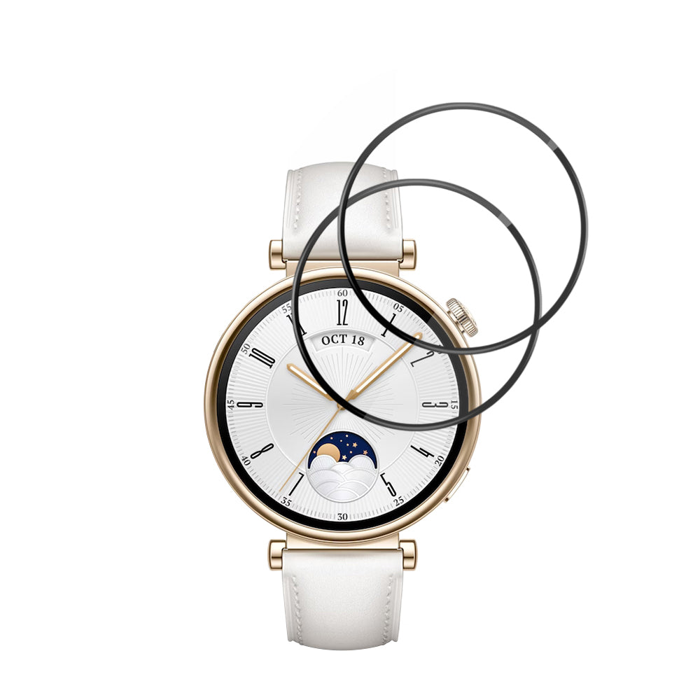 Pellicola Protettiva Techsuit Nano Flex per Huawei Watch GT 4 41mm, Set 2 pezzi, Plastica, Nera
