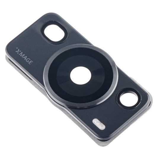 Rückseitiges Kameraglas Huawei P60 Pro, Wide + UltraWide + Telephoto + Blitz, mit Rahmen, Schwarz