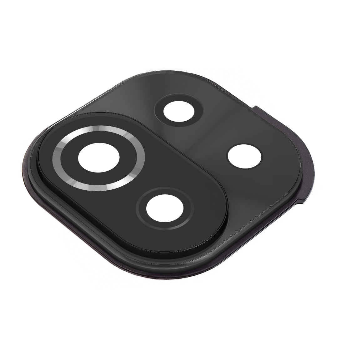 Vetro della fotocamera posteriore Xiaomi Mi 11 Lite 5G / 11 Lite 5G / 11 Lite, con cornice, nero