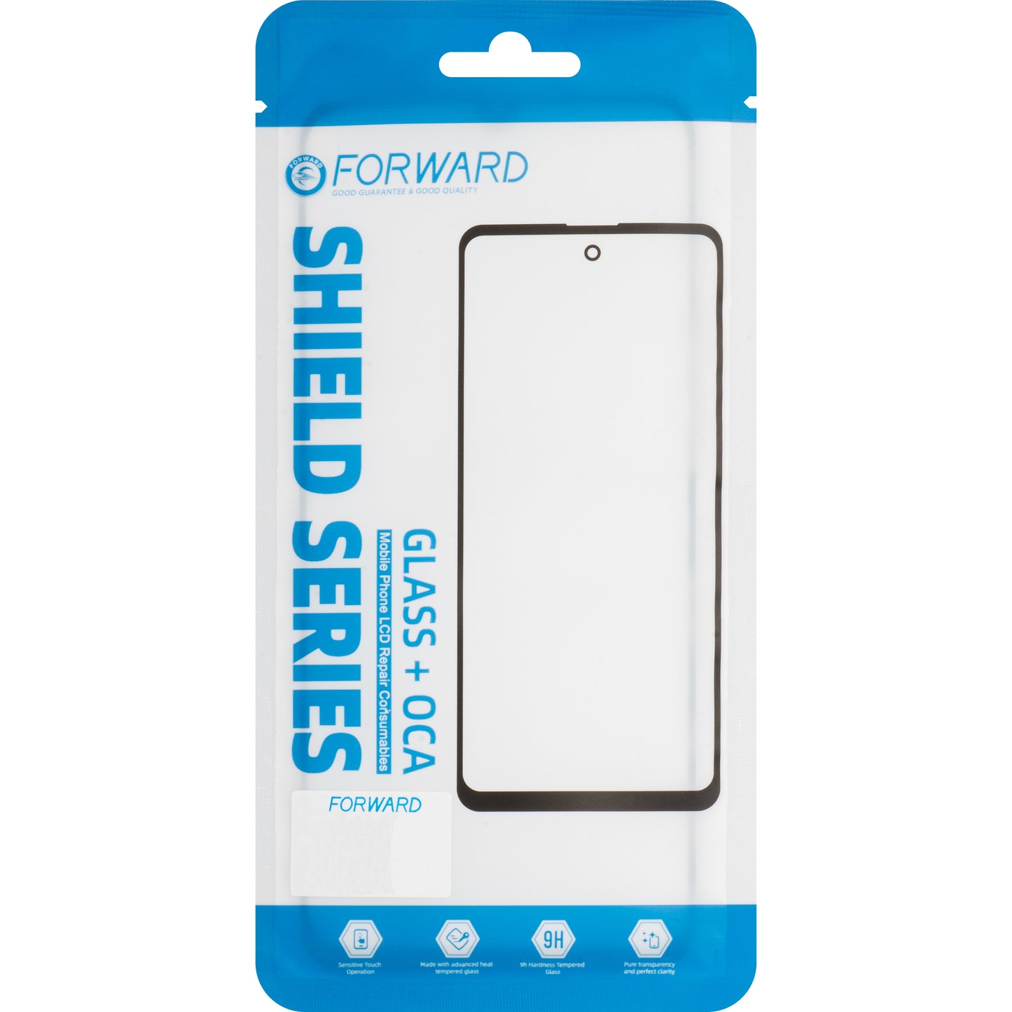 Bildschirmglas + OCA Forward Shield für Huawei P30, Schwarz