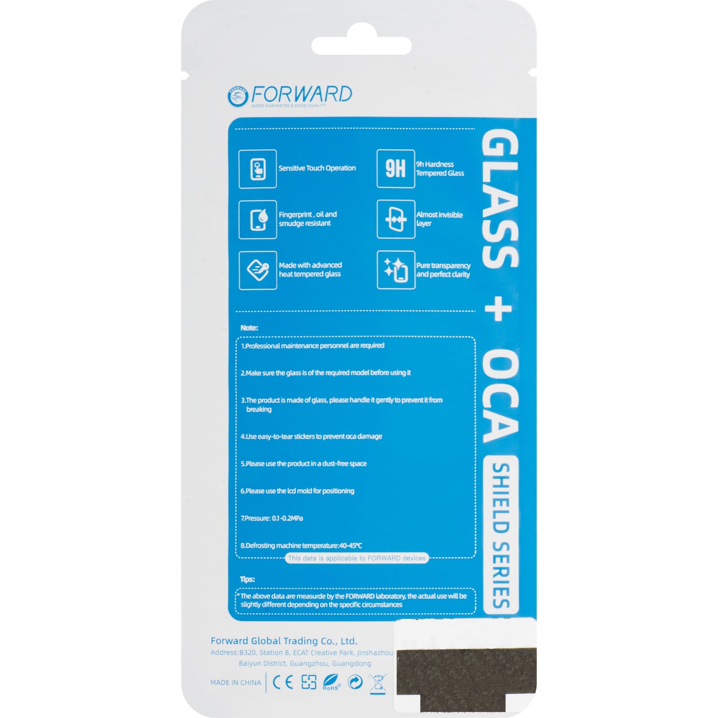 Verre d'écran + OCA Forward Shield pour Samsung Galaxy S24 S921, Noir