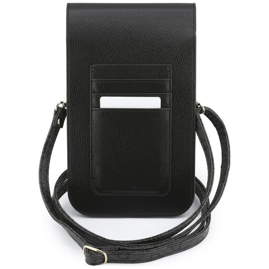 Sacoche Universelle pour Téléphone, Guess, Logo Classique 4G Grainé, Noire