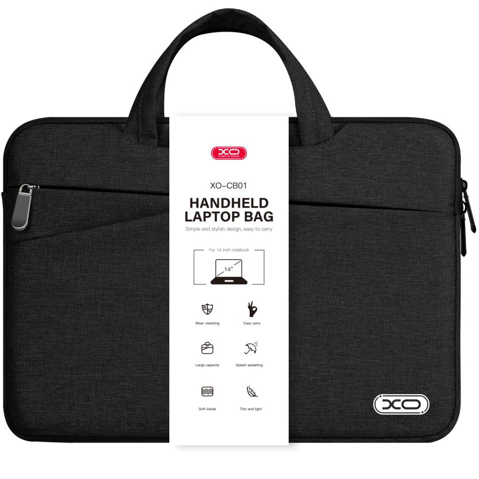 XO Design CB01 Sacoche pour ordinateur portable 14 pouces, noir