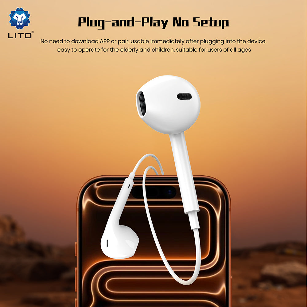 Handsfree 3.5mm Lito LF01A, Bianco