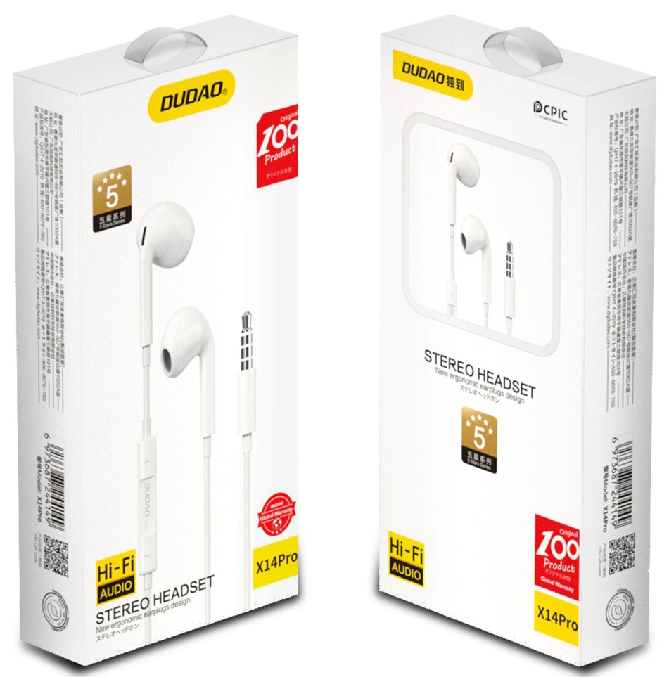 Freisprecheinrichtung 3,5 mm Dudao X14Pro, Weiß