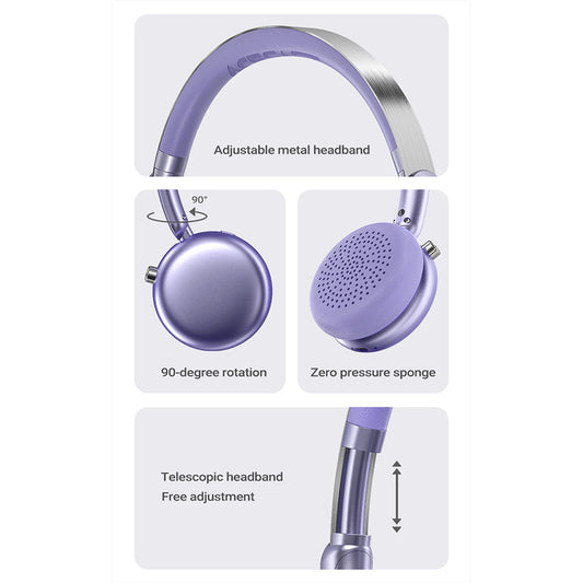 Handsfree Bluetooth Acefast H8, A2DP, ANC, Dorato