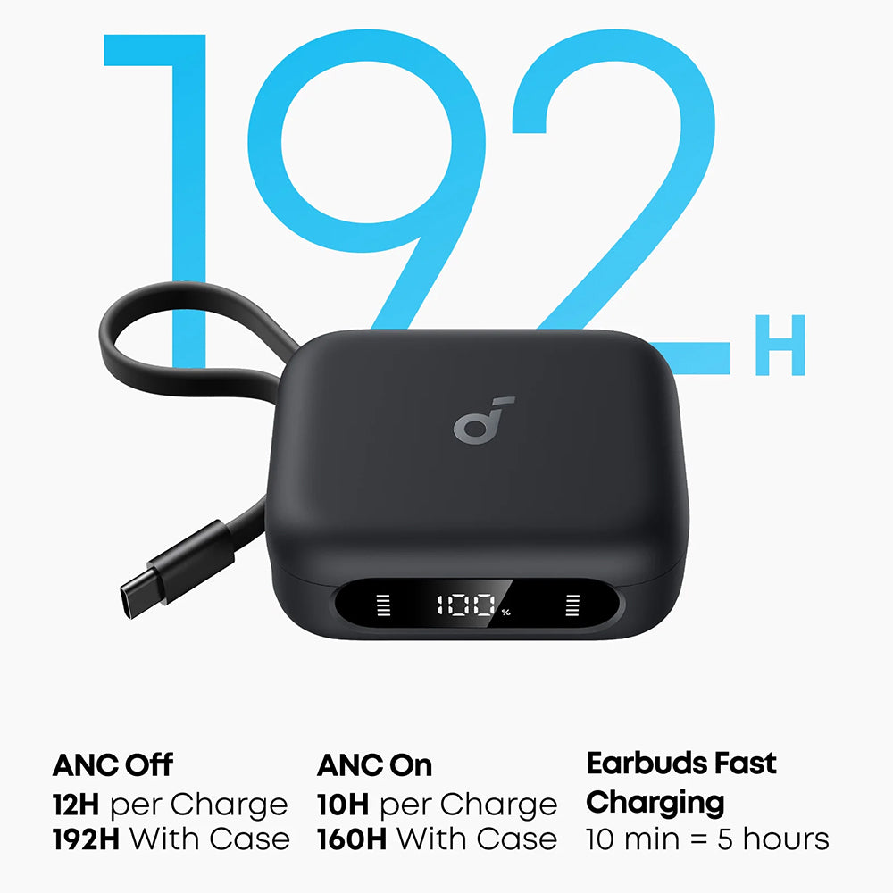 Kit mains libres Bluetooth Anker P41i, TWS, ANC, Noir A3937G11