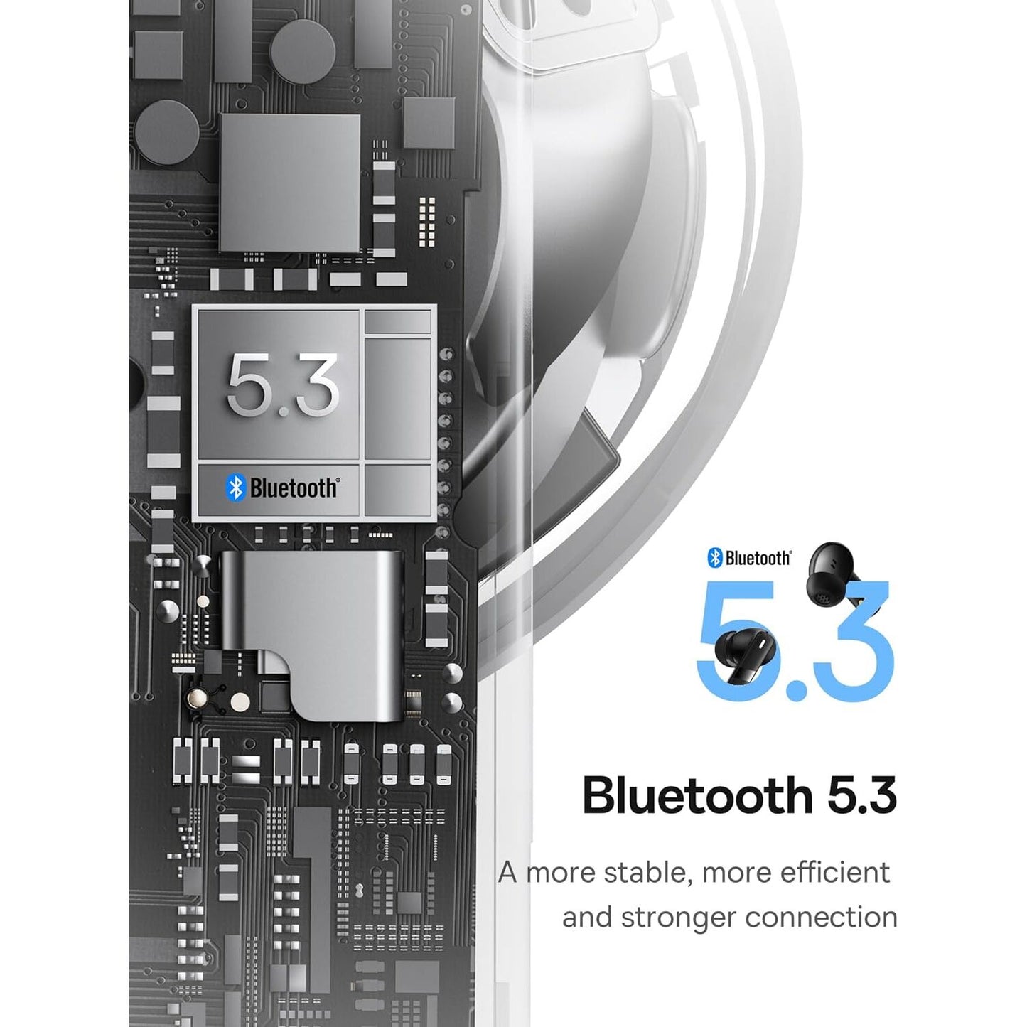 Handsfree Bluetooth Baseus Bowie E20, TWS, Noir A00069700113-00