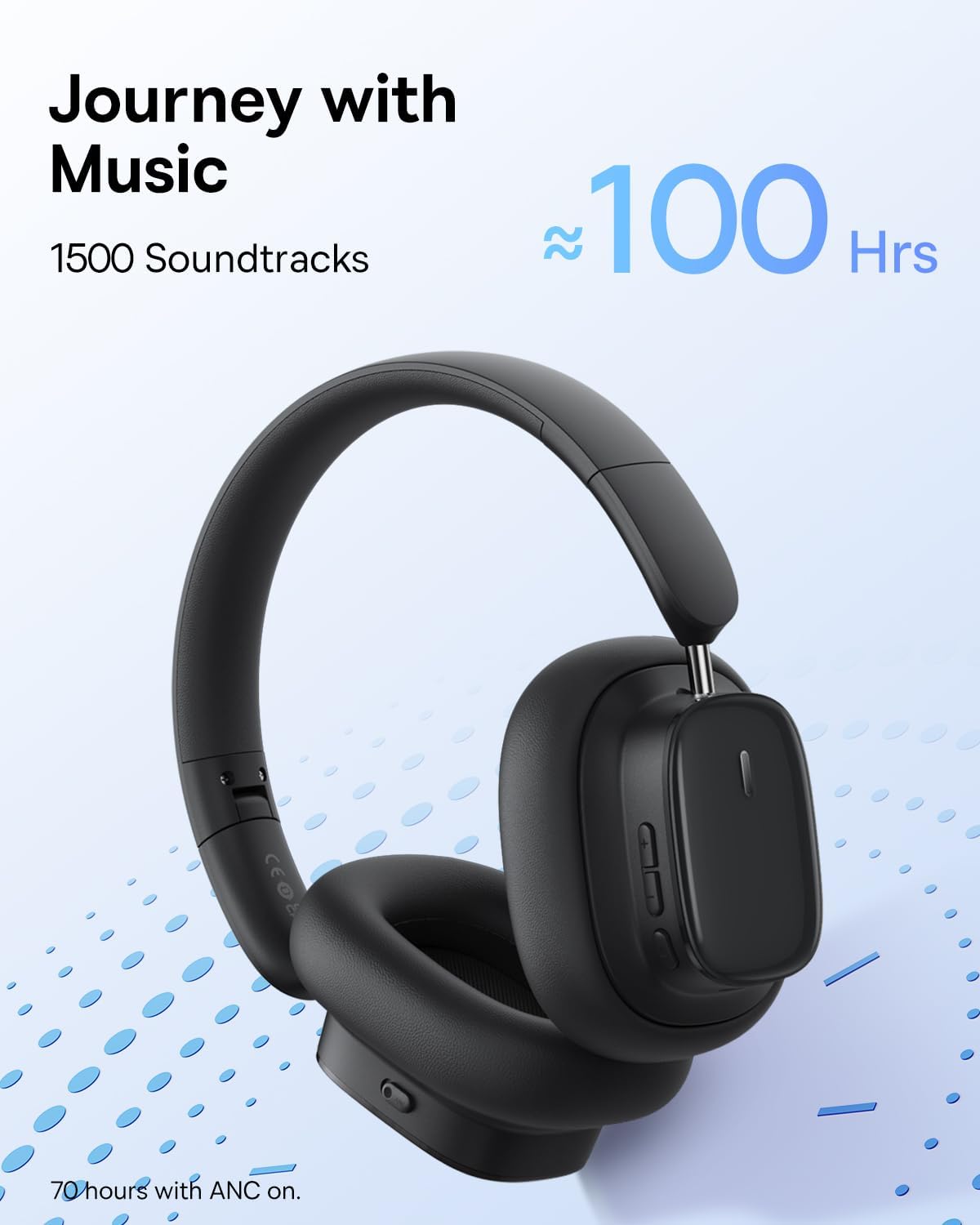 Auricolare Bluetooth Baseus Bowie H1i, A2DP, ANC, Nero A00050402113-00