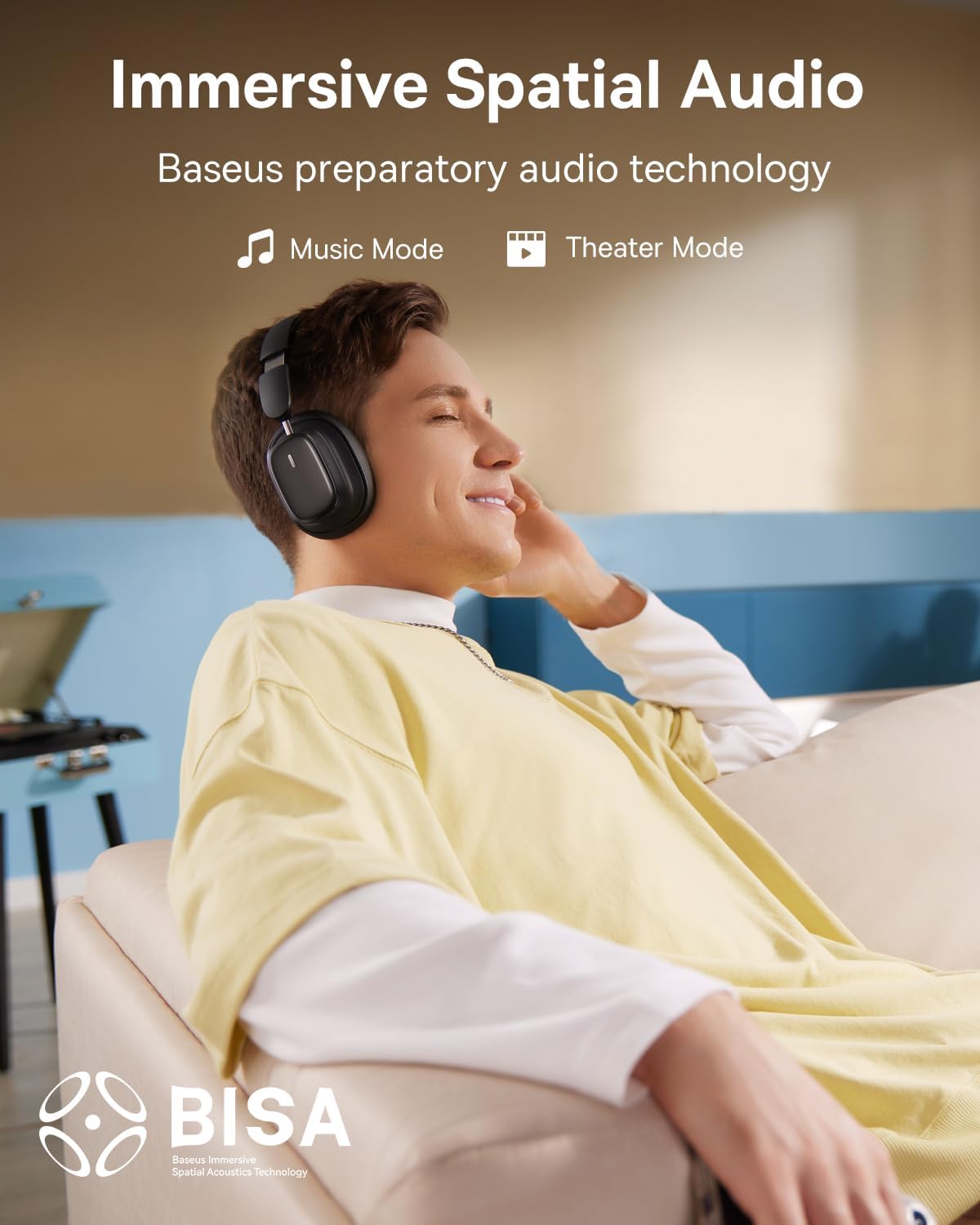 Auricolare Bluetooth Baseus Bowie H1i, A2DP, ANC, Nero A00050402113-00