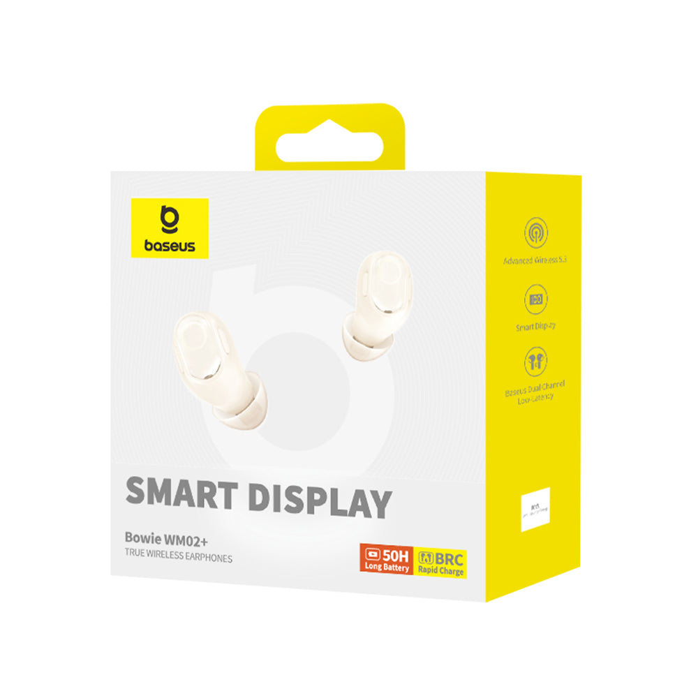 Handsfree Bluetooth Baseus WM02+, TWS, Blanc NGTW370302