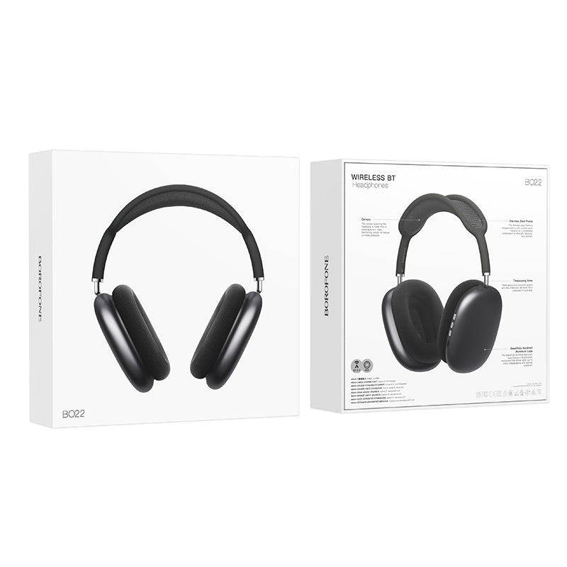 Kit mains libres Bluetooth Borofone BO22 Élégant, A2DP, Gris