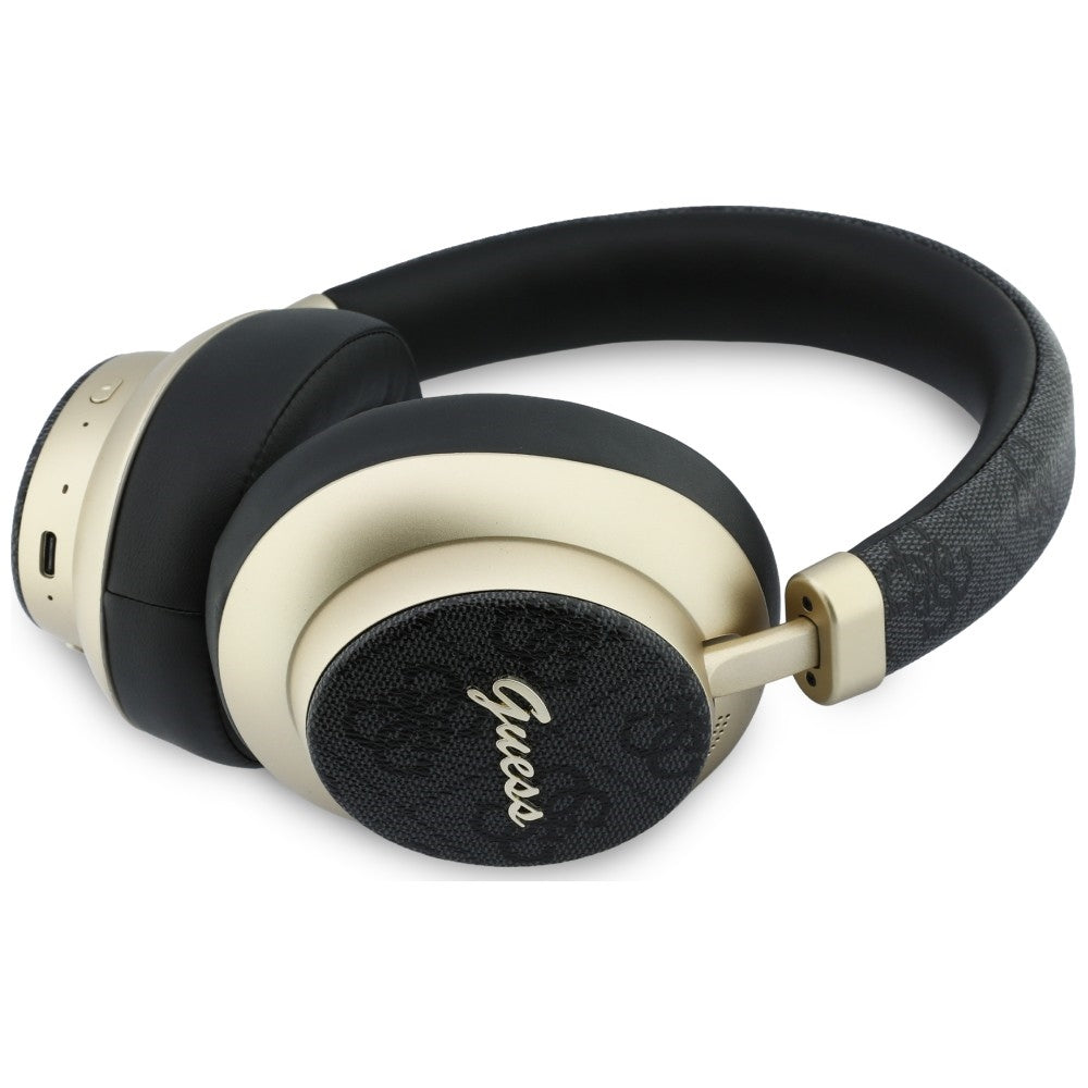 Kit mains libres Bluetooth Guess 4G Gold Script Metal, A2DP, Noir