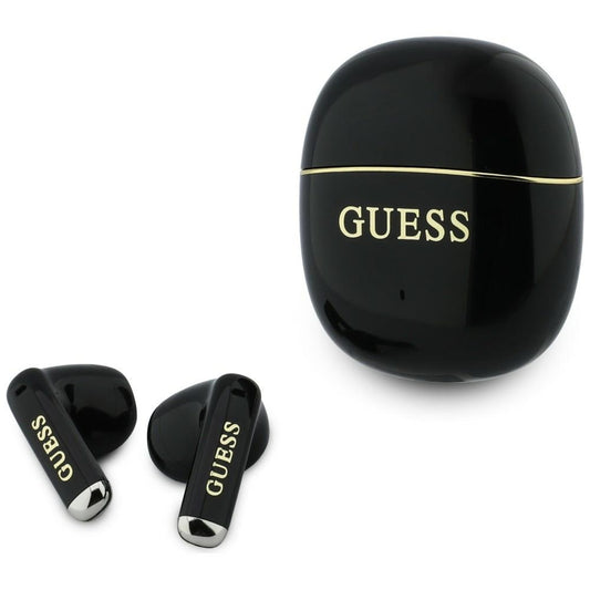 Auricolare Bluetooth Guess Glossy Gold Line Classic, TWS, Nero