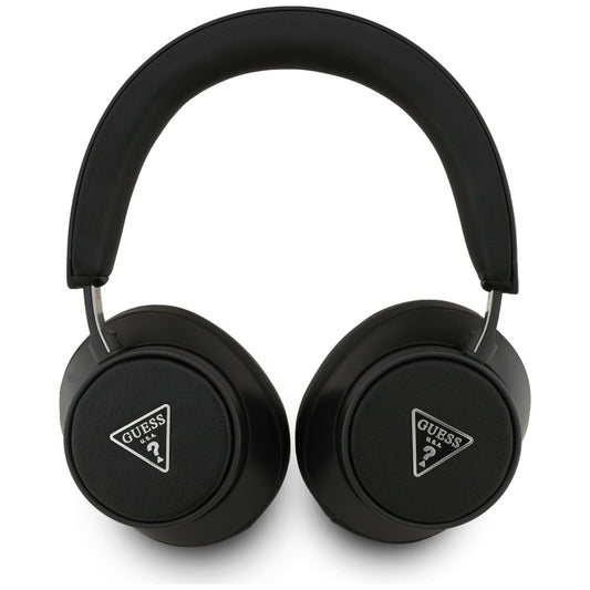 Auricolare Bluetooth Guess Saffiano con logo a triangolo, A2DP, Nero
