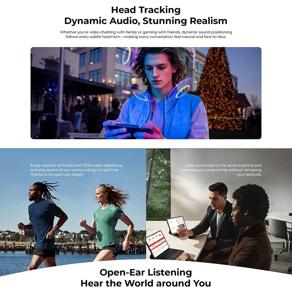 Auricolare Bluetooth HAVIT OWS916, TWS, Grigio