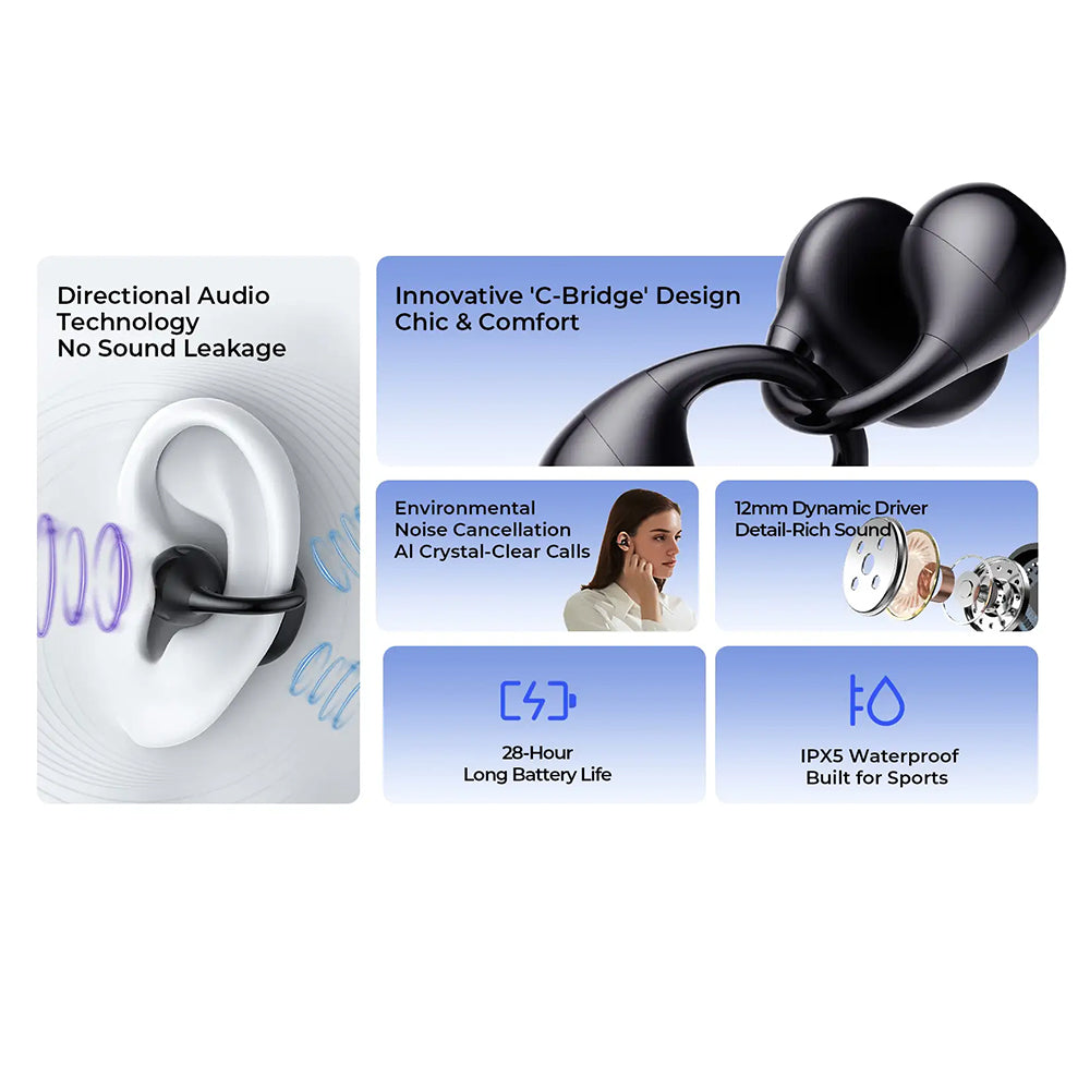 Auricolare Bluetooth HAVIT OWS916 Lite, TWS, Nero