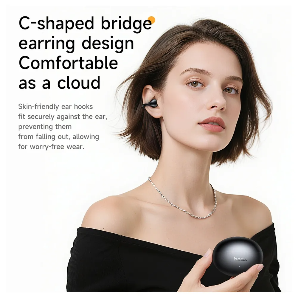 Kit mains libres Bluetooth HOCO EA8, TWS, Blanc