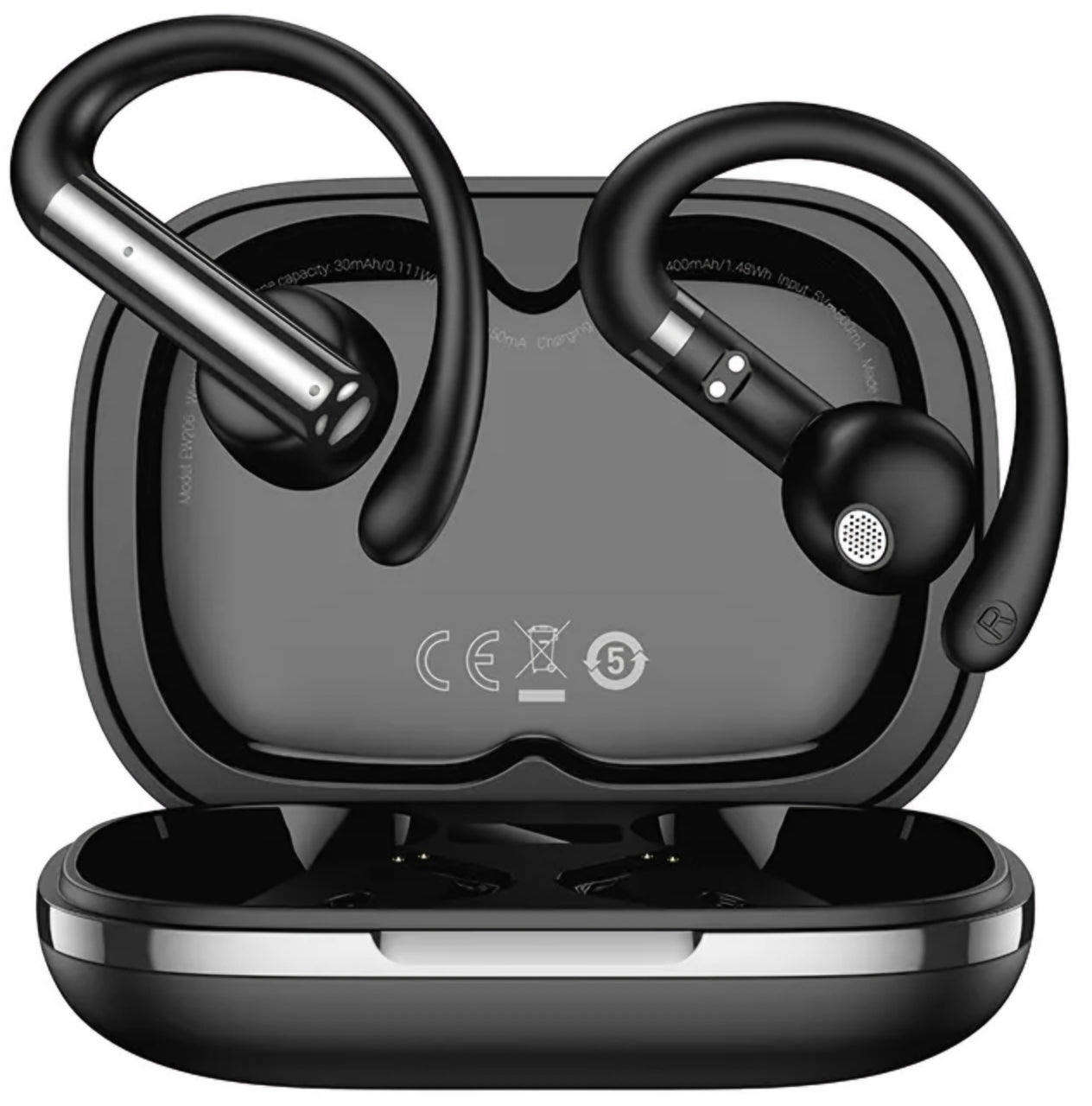 Kit mains libres Bluetooth HOCO EW206, TWS, Noir