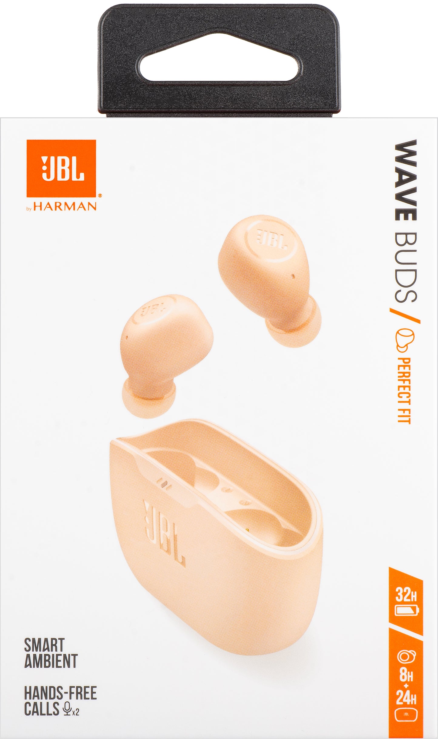 Kit mains libres Bluetooth JBL Wave Buds, TWS, Beige JBLWBUDSBEG
