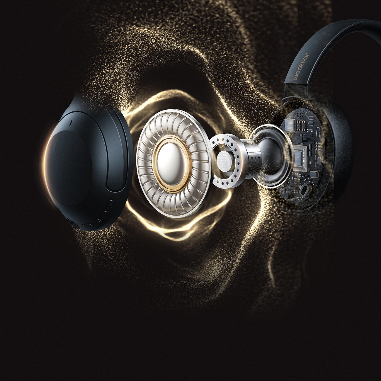 Auricolare Bluetooth Joyroom JR-JH2, A2DP, ANC, Nero